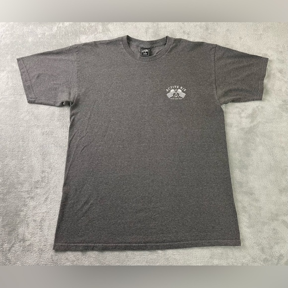 Active Ride Shop 89 T Shirt Mens Large Gray Logo Graphic Skate Surf Skater Vtg - Picture 2 of 10